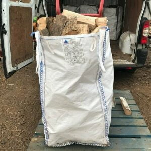 Semi-seasoned hardwood logs